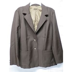 Vintage Levi Strauss & Co Women’s Brown Polyester Blazer Size 44" Bust